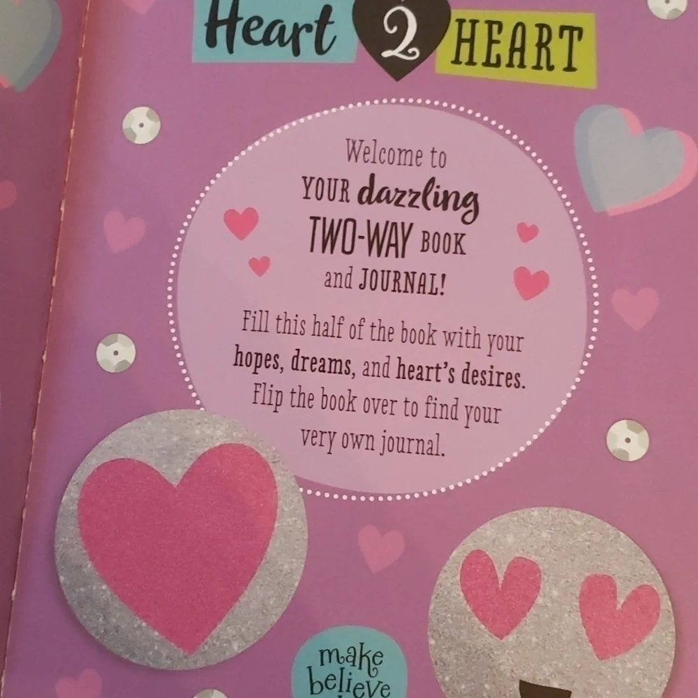 HEART 2 heart my dazzling two way book and journal. NWT